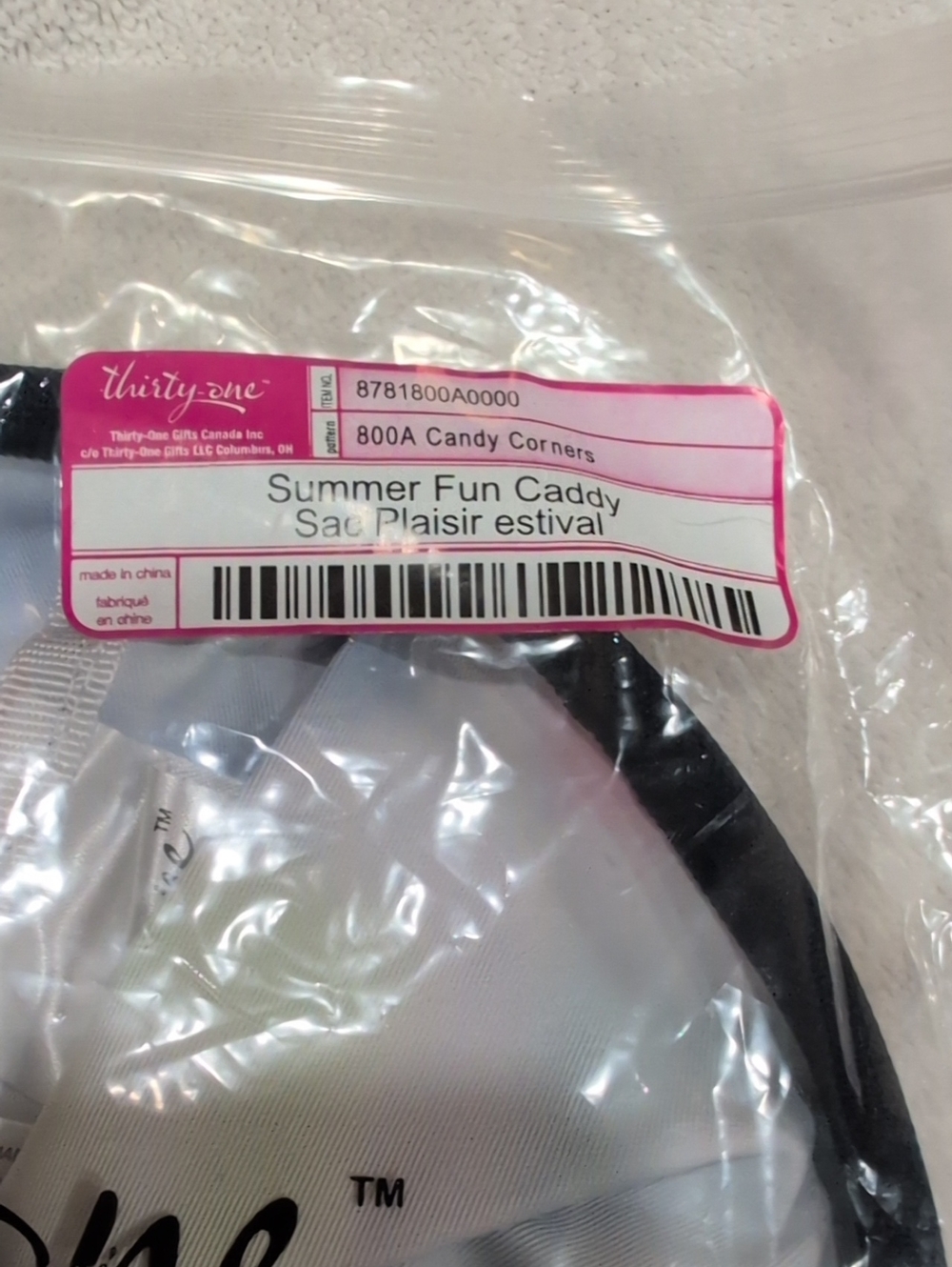 thirty-one Summer Fun Caddy in black and white